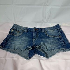 Mek denim Distressed Blue Jean Shorts